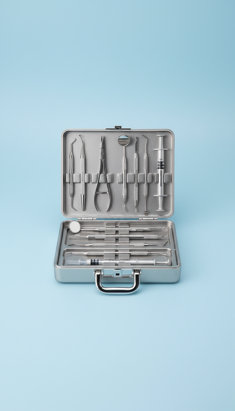 Portable Stainless Steel Dental Instrument Set